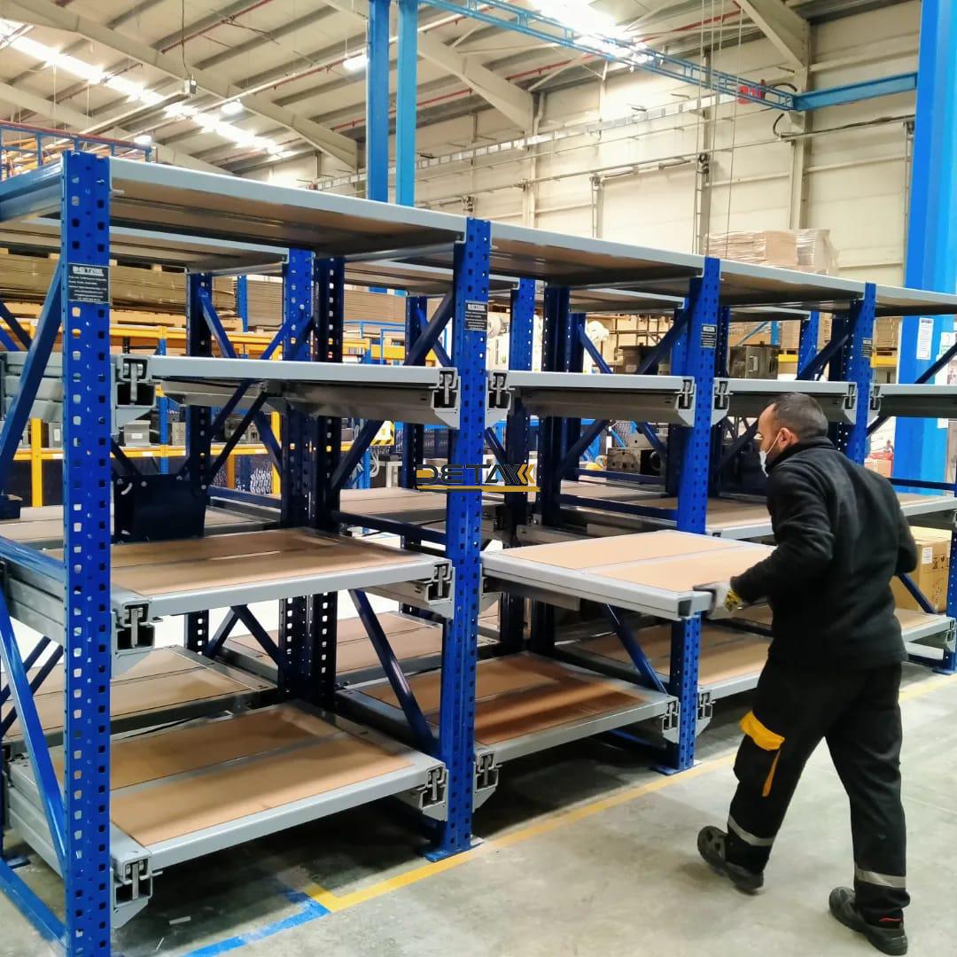 Çekmeceli kalıp rafı örneği