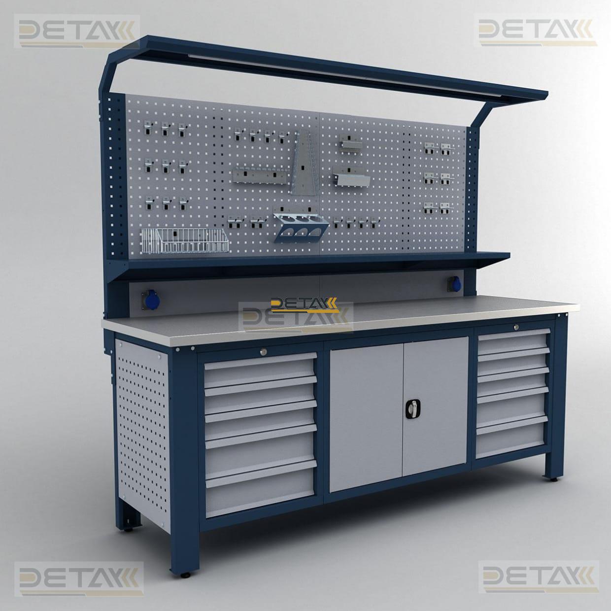 Metal Work Table with Cabinet DT-15-004