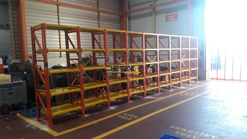 Modern tasarım çekmeceli kalıp rafı