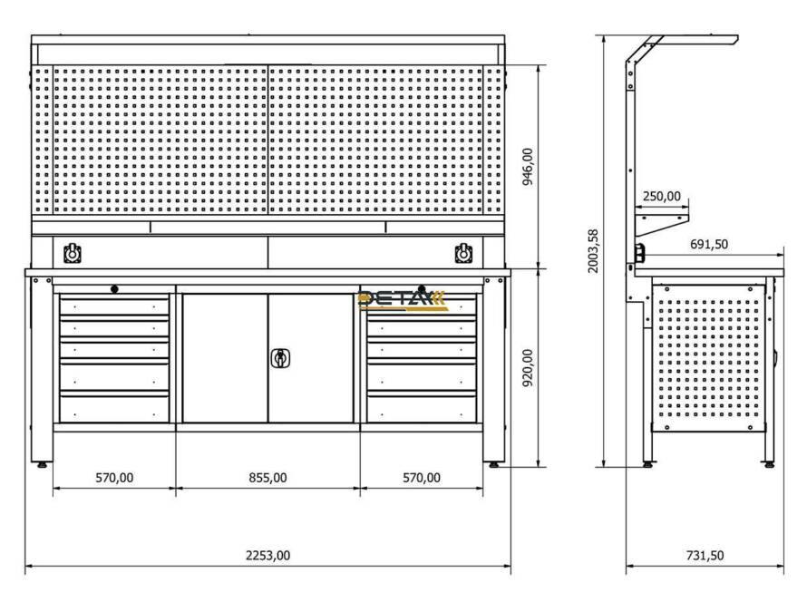 b dolapli metal calisma masasi dt 15 004 15900632785005
