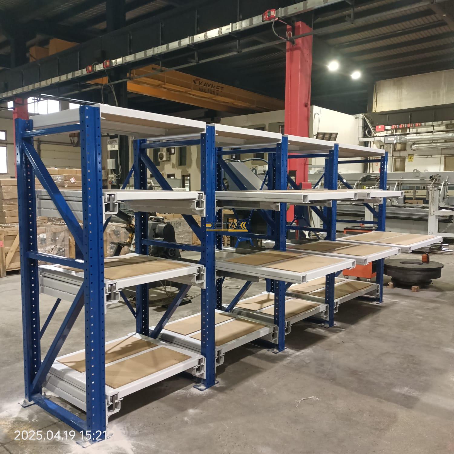 Yüzde Yüz Açılımlı Çekmecelik Kalıp Rafı