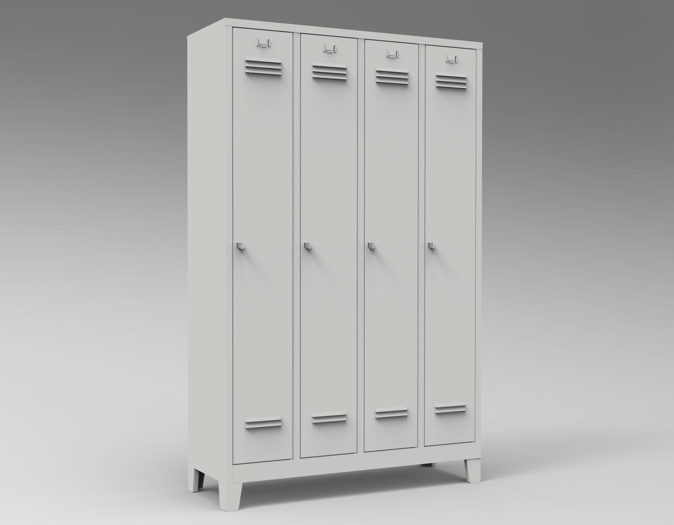 Full-Height Four-Compartment Locker DT-15-3009