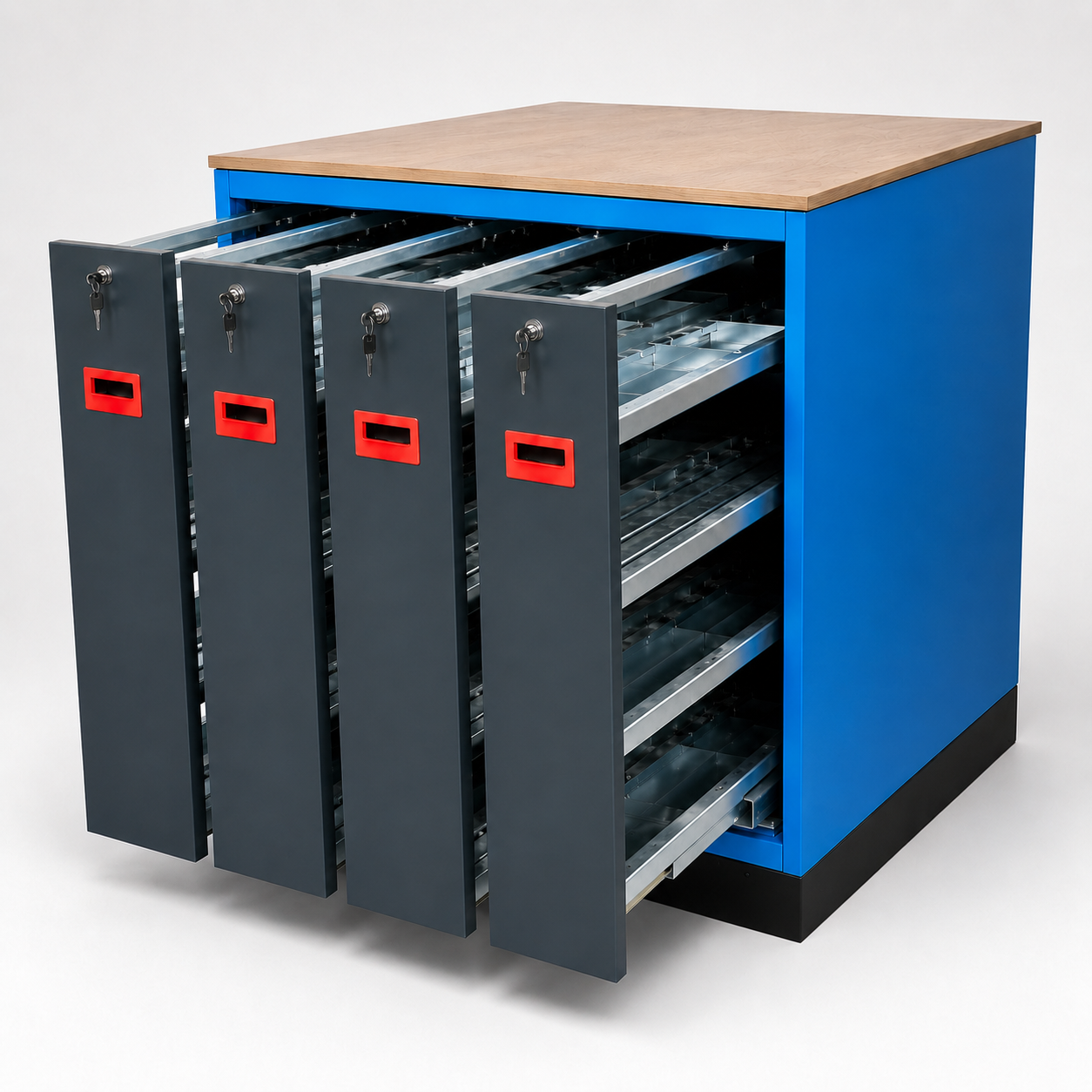VERTICAL DRAWER-STYLE BENDING BLADE CABINET